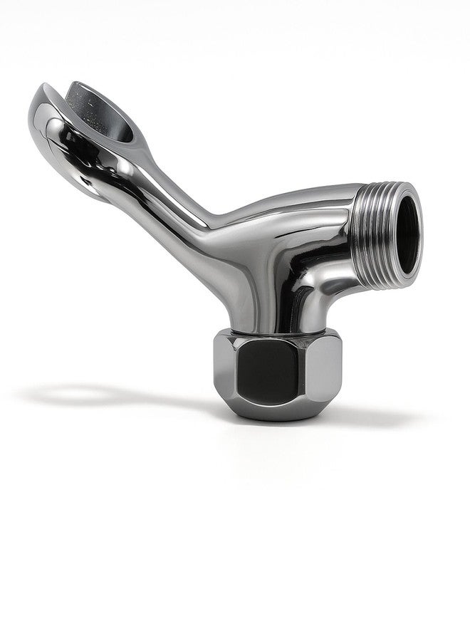 Prem's Bathroom Wall Mixer Telephonic Shower Holder Connector (Crutch) | 100% Brass | Chrome Finish | Standard Size | Durable, Rust-Resistant, Easy Install - Image 2